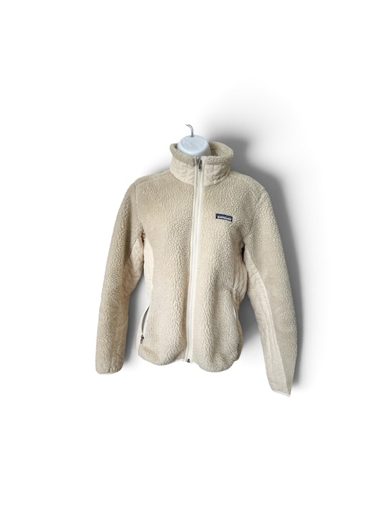 Patagonia Sweaters - Patagonia Kids Cream Sherpa Puffer Jacket - Full Zip, Sz M